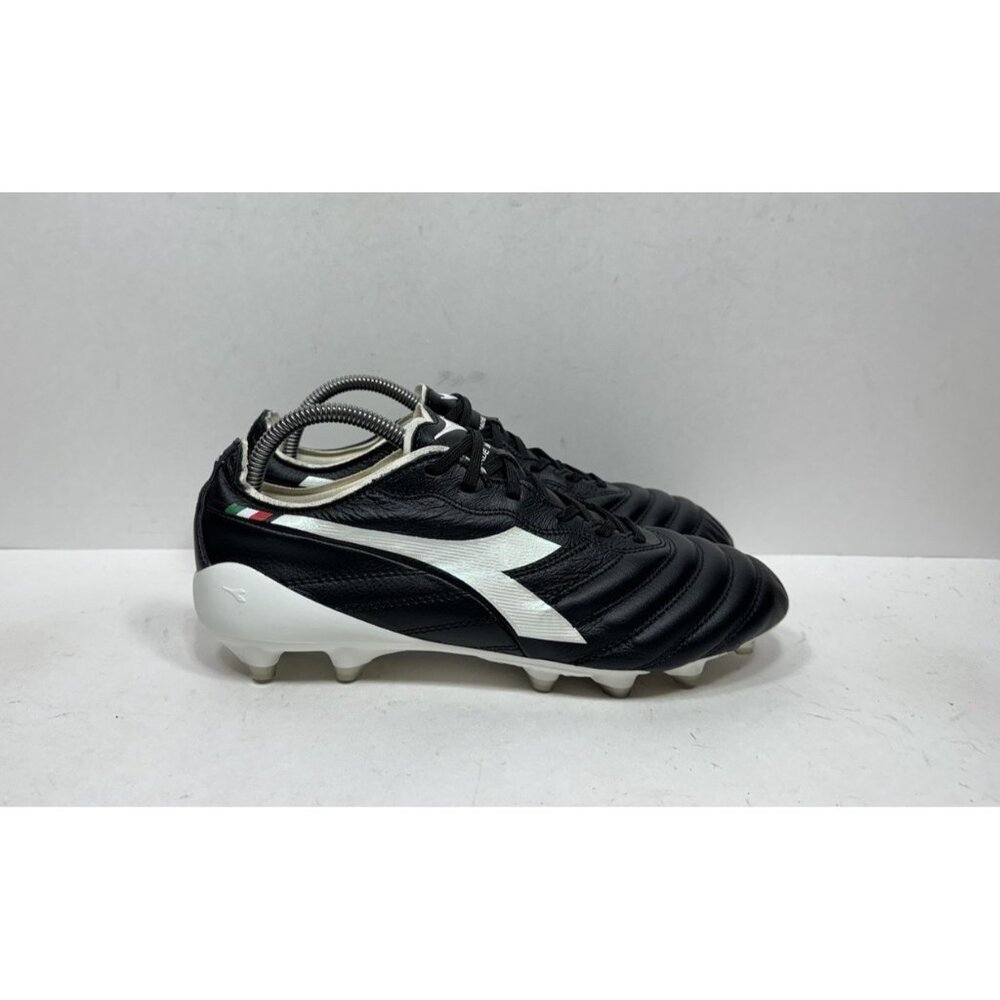 Diadora Brasil Elite2 Tech ITA LPX Men’s Size 7.5 Black White Soccer Cleats‎